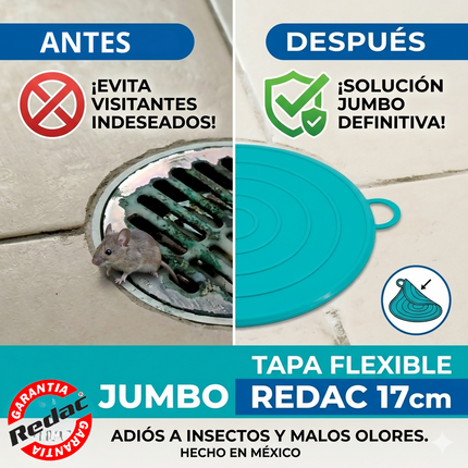 TAPA FLEXIBLE PARA COLADERA 17CM