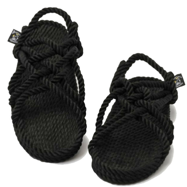 JC Negro sandalia artesanal Nomadic hechas cion cuerdas suaves