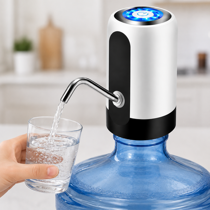 Dispensador de Agua Eléctrico Recargable para Garrafón USB Automático