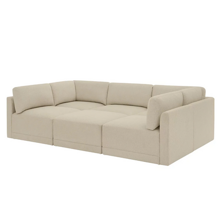 Seccional Modular de Tela de 6 piezas con Otomano,Thomasville, Fallon