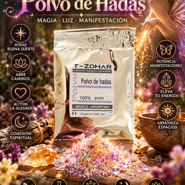 Kit Polvo de Hadas Alquimico Ritualizado / Consagrado 25 grs