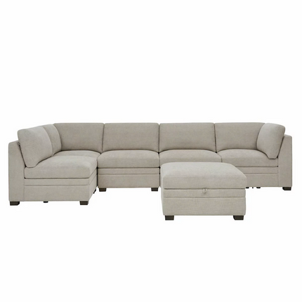 Sofá Modular de Tela de 6 Piezas con Almacenamiento, Thomasville, Tisdale,