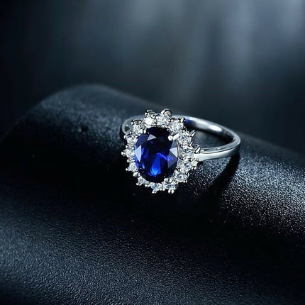 Anillo de Plata estilo Lady Di, Princesa Diana para mujer