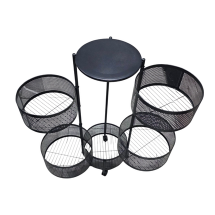 Carrito Organizador Multiusos 5 Niveles Con Ruedas Negro