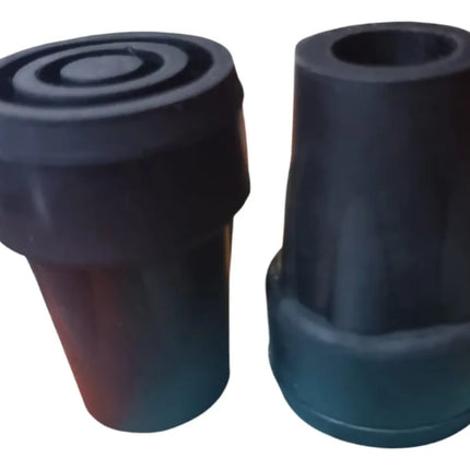10 Regatónes 3/4 Repuesto Para Muleta Tipo Americano Arandela Gris y Negro