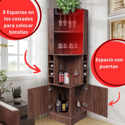 Cantina Esquinero Puertas Entrepaños Porta Copas Botellas