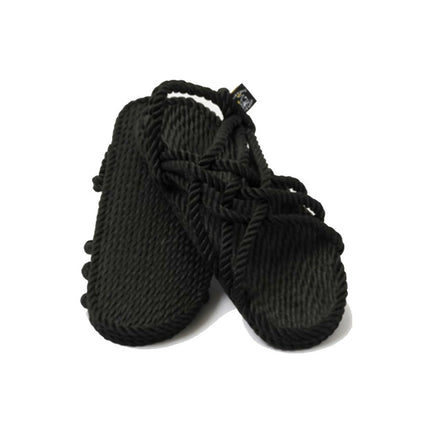 JC Negro sandalia artesanal Nomadic hechas cion cuerdas suaves