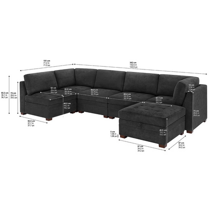 Seccional Modular de 6 Piezas, Thomasville, Tisdale