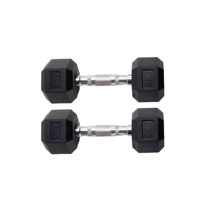 PAR DE MANCUERNA HEXAGONAL DE GOMA UNIFITNESS