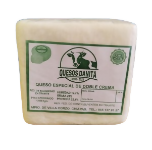 Queso doblé crema de Chiapas fresco