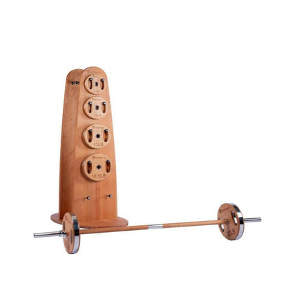 Set Barra Con Discos De Madera Unifitness