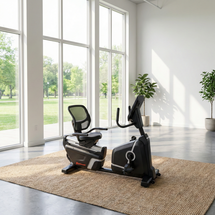 Bicicleta Horizontal Unifitness S-25 Uso Profesional Negro