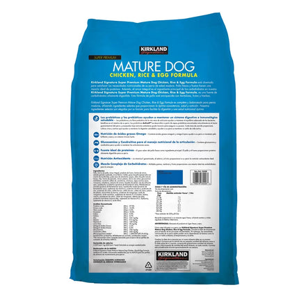 Alimento para Perro Adulto con Pollo, Arroz y Huevo 18.1 kg Kirkland Signature