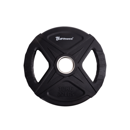 DISCO DE PESO UNIFITNESS NEGRO 10 KG