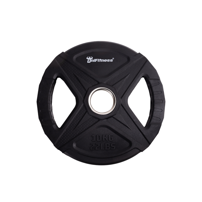 DISCO DE PESO UNIFITNESS NEGRO 10 KG