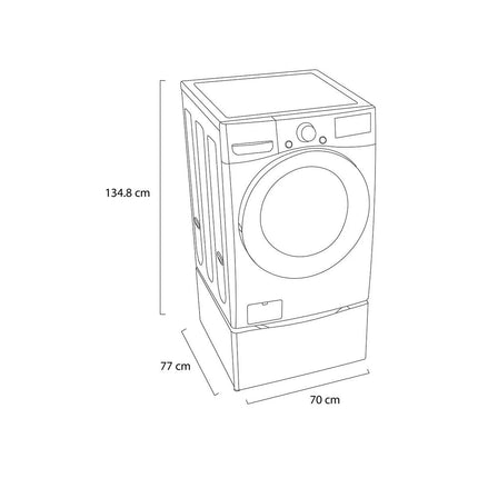 LG Lavasecadora Eléctrica 22Kg/13Kg + Mini Lavadora 3.5Kg