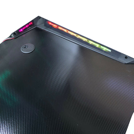 Escritorio Gamer 122x60 Cm Textura Fibra De Carbono Led.