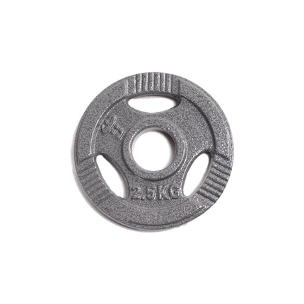 DISCO DE PESO COLOR GRIS PARA BARRA OLÍMPICA UNIFITNESS