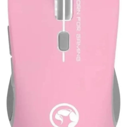Kit gamer Marvo CM418 rosa con teclado y mouse USB retroiluminados