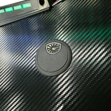 Escritorio Gamer 122x60 Cm Textura Fibra De Carbono Led.