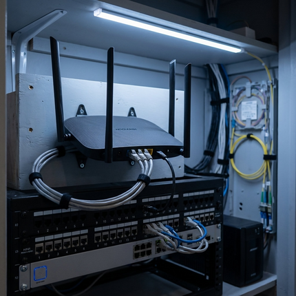 Router Inalámbrico WISP / Hasta 1200 Mbps / Doble Banda AC (2.4 GHz y 5 GHz) / 4 Puertos 10/100 Mbps / 4 Antenas Omnidireccional de 5 dBi / Interior