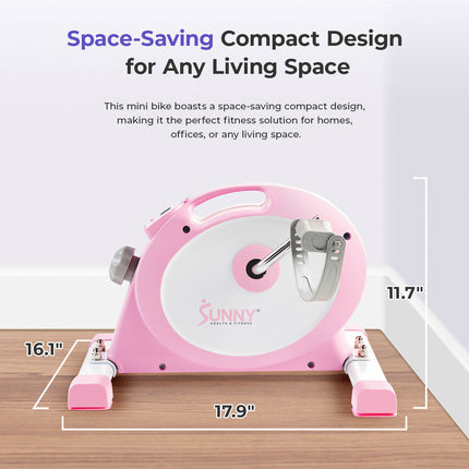 Sunny-health-fitness-Bike-Under-Desk-Smart-Mini-Exercise-Bike-Pink-P2330-03