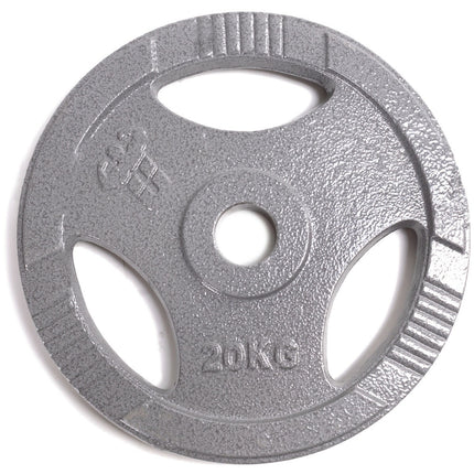 DISCO DE PESO UNIFITNESS PARA BARRA OLÍMPICA GRIS 20 KG