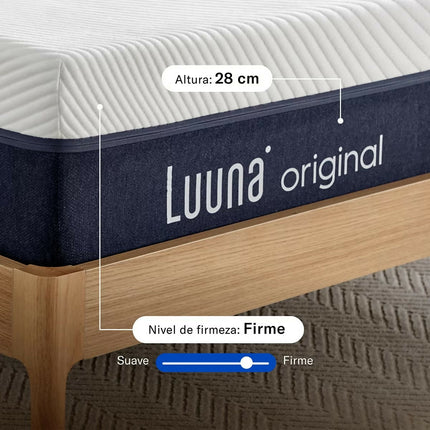 Luuna Colchón Original Memory Foam, Queen Size Comprimido