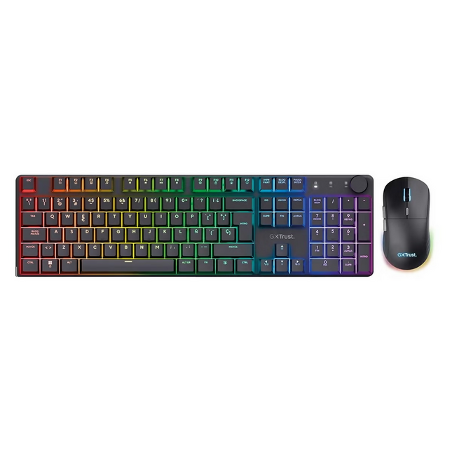 GXTrust Kit Gaming Inalámbrico con Teclado Mecánico + Ratón RGB