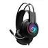 Headset Gamer Marvo Hg8935 Luz Led Arcoíris USB Cable 2.1 M Color Negro