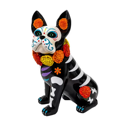 Figura Decorativa Día de Muertos, Bulldog Francés