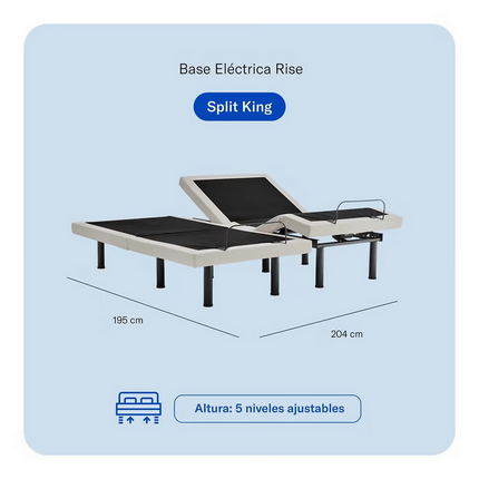 Luuna Base Eléctrica Rise King Beige