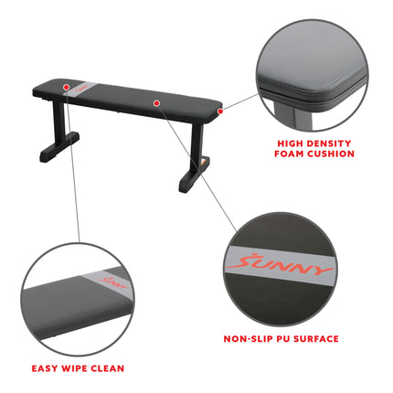 sunny-health-fitness-strength-flat-utility-weight-bench-SF-BH620037-03