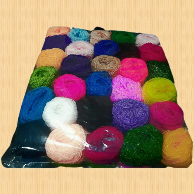 Paquete De 30 Hilos Cristal De 8 Y 10 Gramos Para Bordar Multicolor