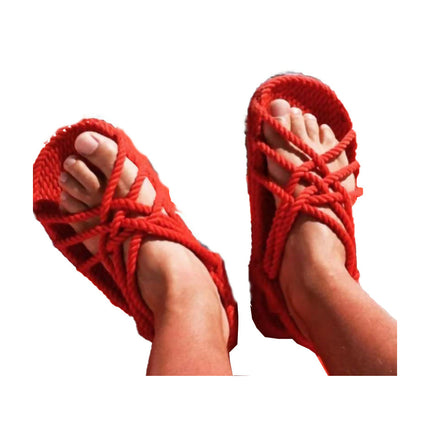 JC Rojo sandalia Nomadic con cuerdas suaves hechas a mano