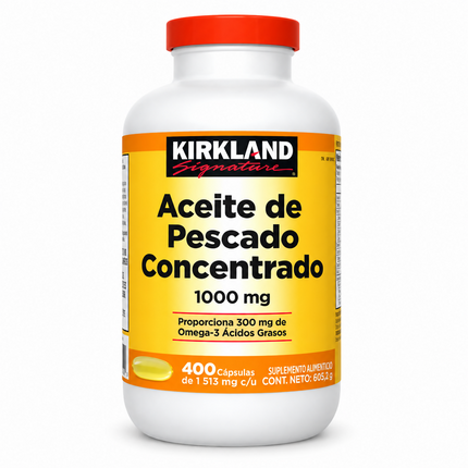 Aceite de Pescado 1,000 mg 400 cápsulas Kirkland Signature