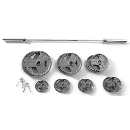 JUEGO DE BARRA OLÍMPICA CON PESO