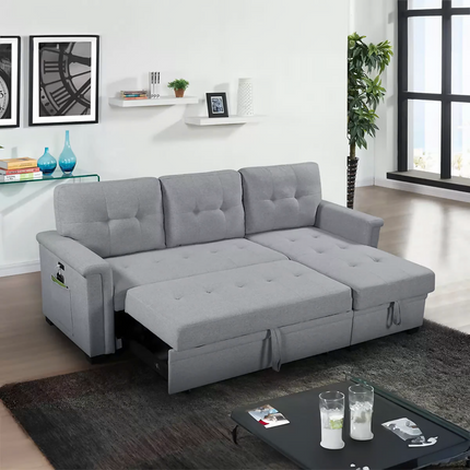 Sofá Cama Seccional con Puerto USB, Montbrook Home, Ashlyn
