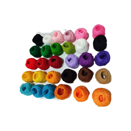Paquete De 30 Hilos Cristal De 8 Y 10 Gramos Para Bordar Multicolor