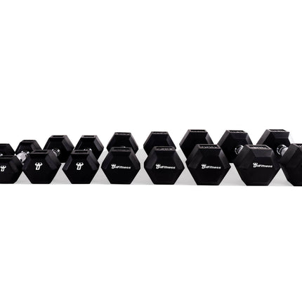 PAR DE MANCUERNA HEXAGONAL DE GOMA UNIFITNESS