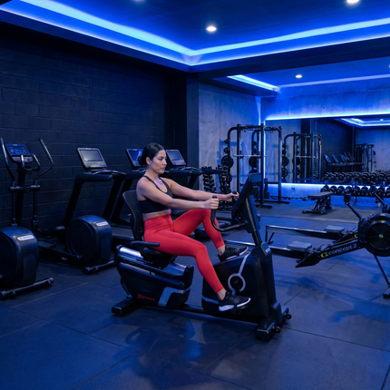 Bicicleta Horizontal Unifitness S-25 Uso Profesional Negro