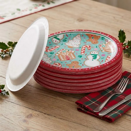 Performa Platos Navideños para Fiesta 50 pzas