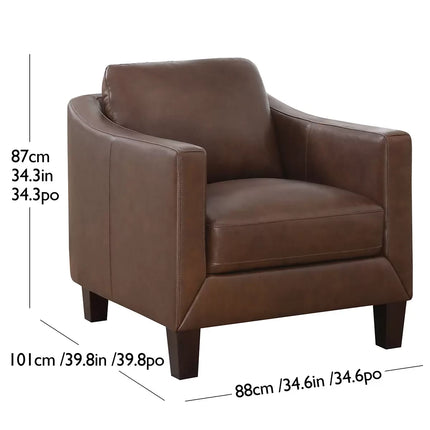 Sillón de Piel Color Cafe SL Furniture Para el Hogar