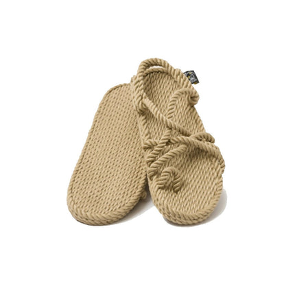 Toe Joe color camel sandalia Nomadic de cuerdas suaves