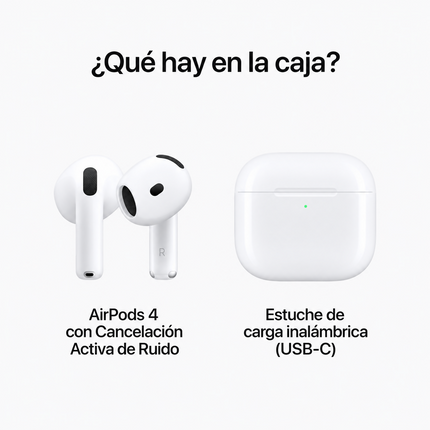 Apple AirPods 4 con Cancelación Activa de Ruido