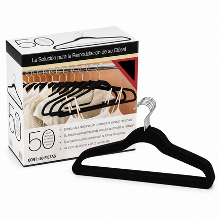 Set de 50 Ganchos con Terciopelo Three Sixty Sourcing,