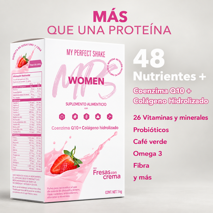 My Perfect Shake Bebida en Polvo Sabor Fresas con Crema 2kg