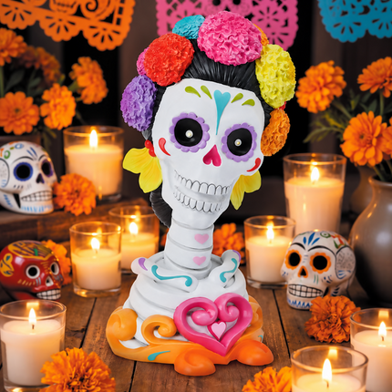 Catrín o Catrina de Día de Muertos y Halloween con Luces LED