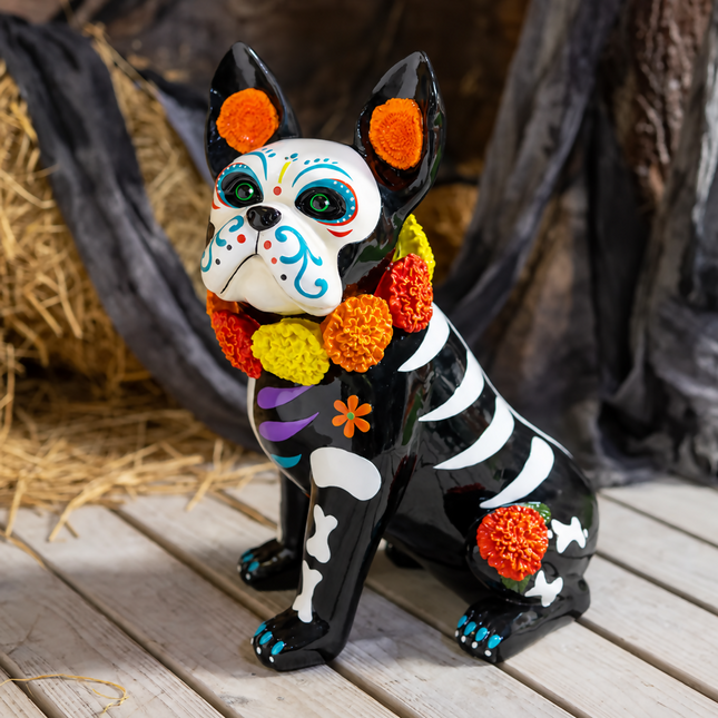 Figura Decorativa Día de Muertos, Bulldog Francés
