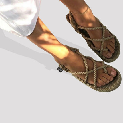 Sandalia mod Kyma de Nomadic con cuerdas suaves color camel